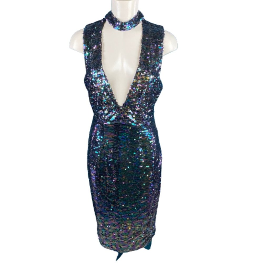 L'atiste By Amy Choker Sequin Bodycon Dress - Picture 2 of 9